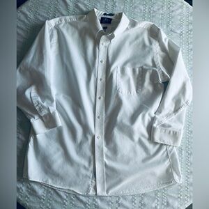 Stafford White Dress Shirt with Point Collar